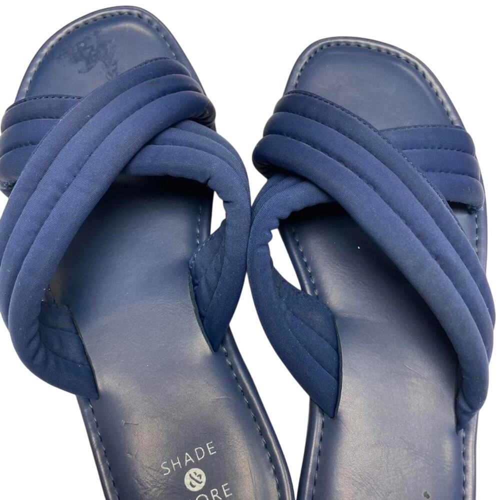 Navy blue sandals